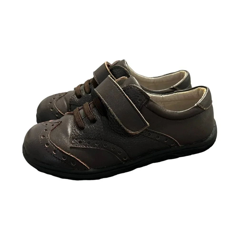 Kai by See Kai Run Sz 12 Brown Leather Dress Shoes